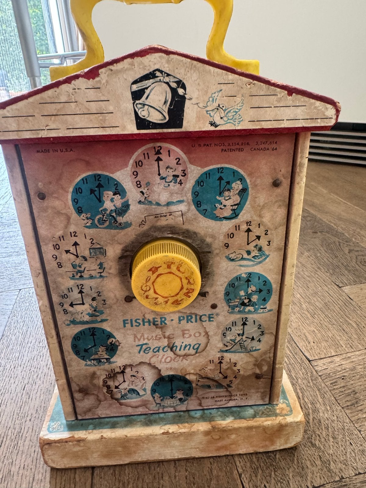 Vintage Fisher-Price Muziekdoos Leerklok, Ophalen, Gebruikt, Overige typen, Met geluid