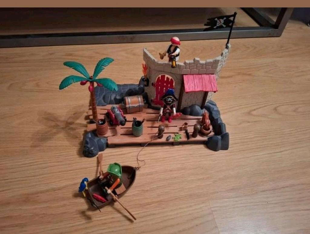 Playmobil Piratenfort 6146 met piraten en accessoires, Ophalen of Verzenden, Gebruikt
