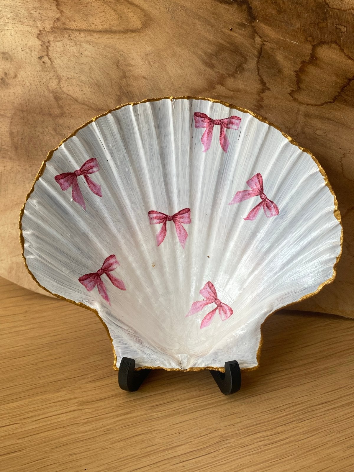 Decoratieve Schelp met Strikjes op 3D Geprinte Standaard, Meerkleurig, Overige materialen, Overige stijlen, Nieuw