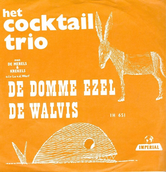 Het Cocktail Trio met de Merels en Kekels  - De domme Ezel, Verzenden, 7 inch, Zo goed als nieuw, Pop
