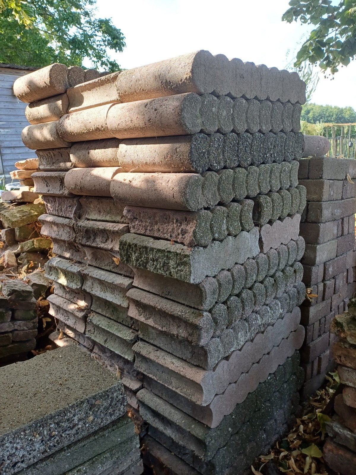 Betonbandjes, Tuin en Terras, Tegels en Klinkers, Ophalen, Gebruikt, 10 m² of meer, Beton
