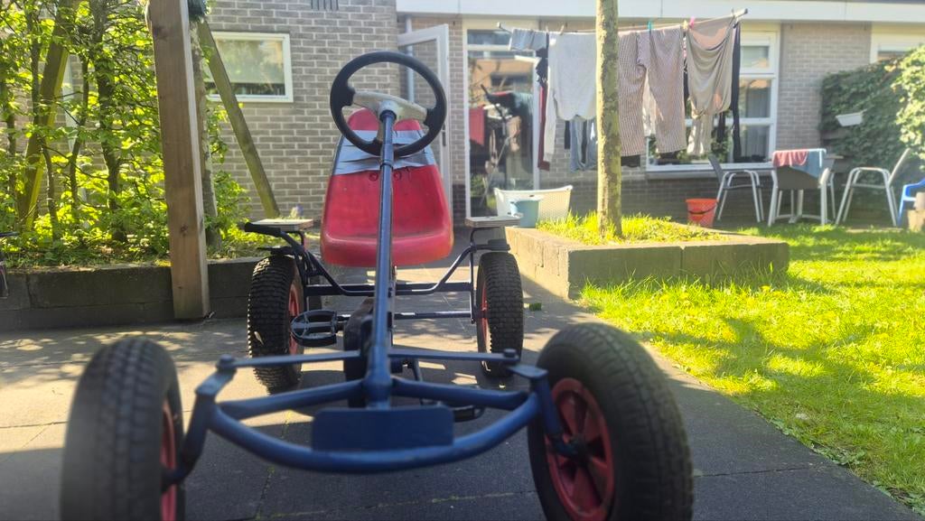 Stoere skelter met twee zitjes - ideaal voor duo's!, Kinderen en Baby's, Speelgoed | Buiten | Voertuigen en Loopfietsen, Gebruikt