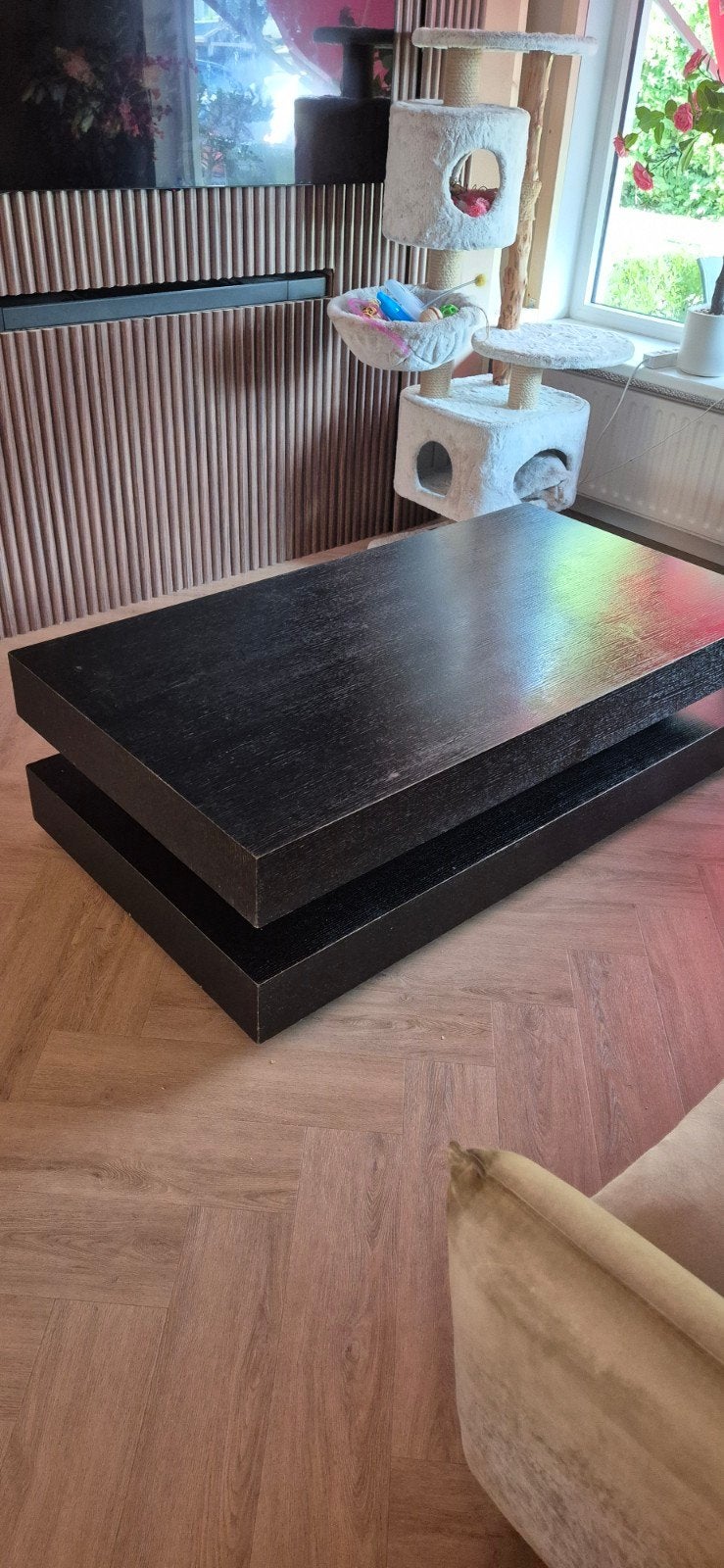 Salontafel Richmond Interiors Oakura Zwart H-blok, Huis en Inrichting, Tafels | Salontafels, Ophalen, Gebruikt, 100 tot 150 cm