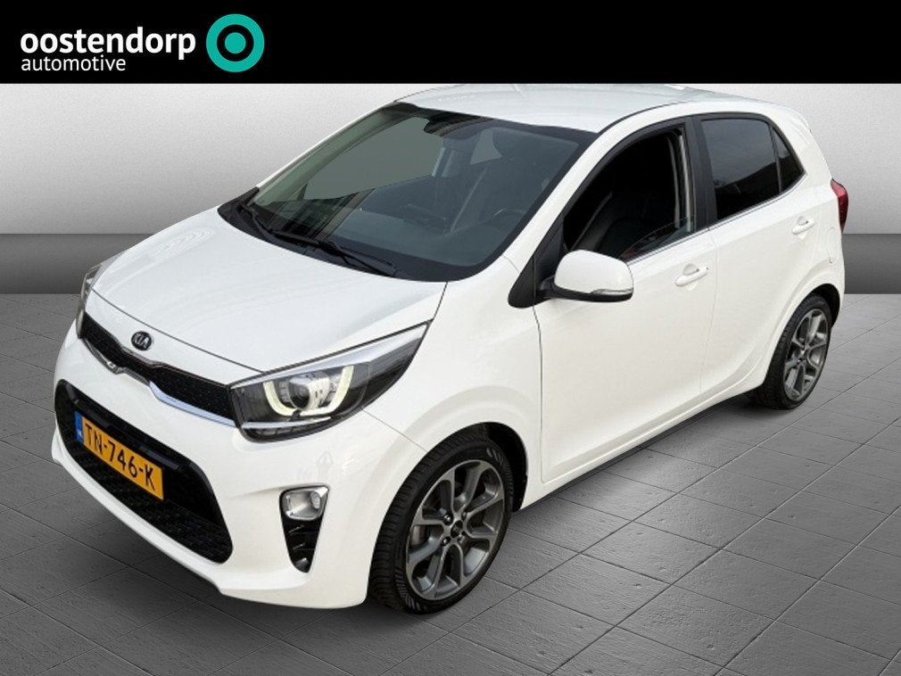 Kia Picanto 1.0 CVVT Design Edition NAVI + CAMERA / LUXE UIT, Auto's, Keurmerk '100% Onderhouden', Gebruikt, 4 stoelen, Wit