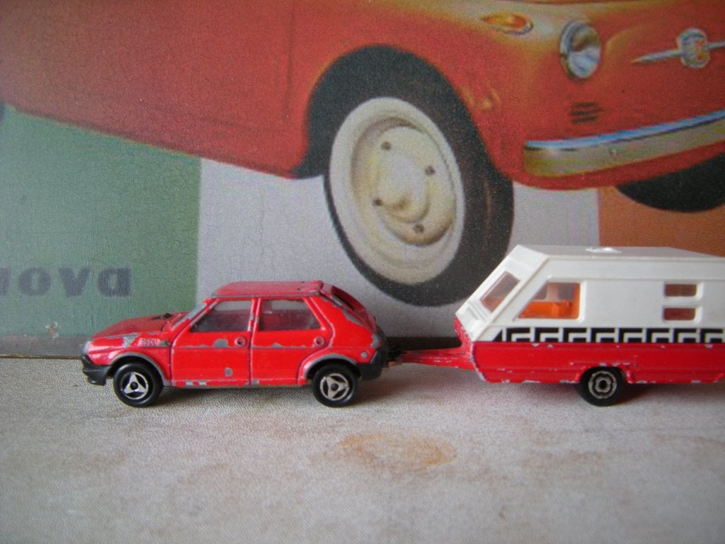 majorette fiat rito met caravan, Ophalen of Verzenden, Gebruikt, Auto