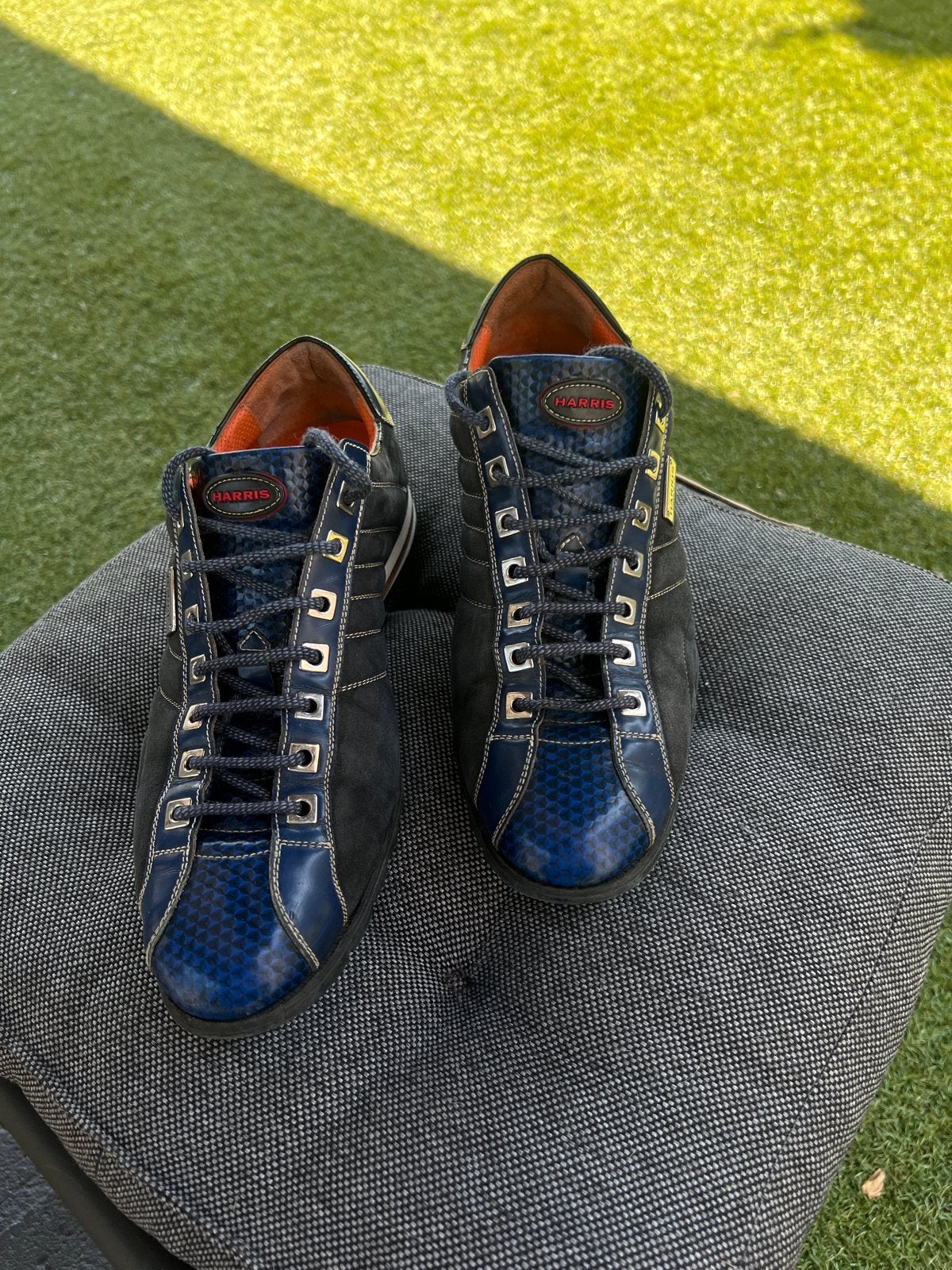 Harris schoenen maat 7.5, Kleding | Heren, Ophalen of Verzenden, Gedragen, Blauw, Veterschoenen