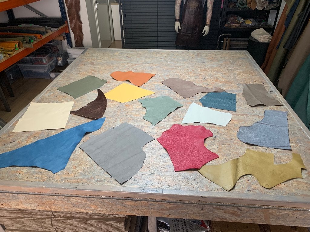 Pakketten effen leren lapjes, Overige kleuren, Leer of Kunstleer, Nieuw, Ophalen of Verzenden