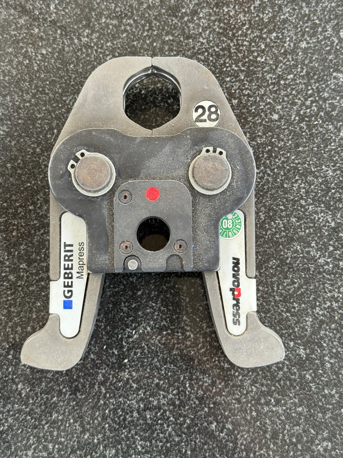 Geberit Mapress Novopress Perstangbek 28mm, Ophalen of Verzenden, Gebruikt, Tang, Overige merken