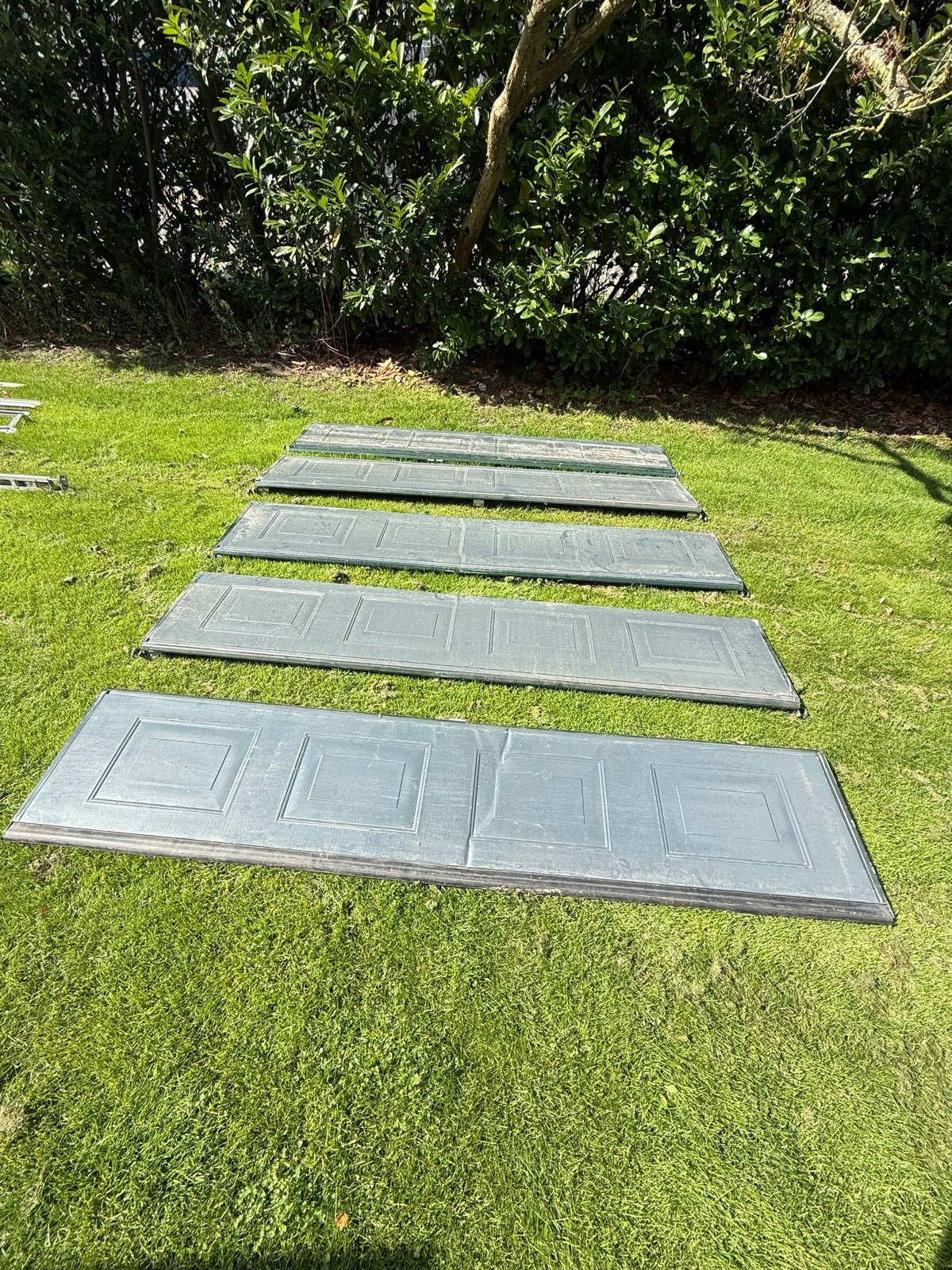 Gebruikte Garagedeur Panelen en Onderdelen, Doe-het-zelf en Verbouw, Deuren en Horren, Ophalen, Gebruikt, Garagedeur, Metaal