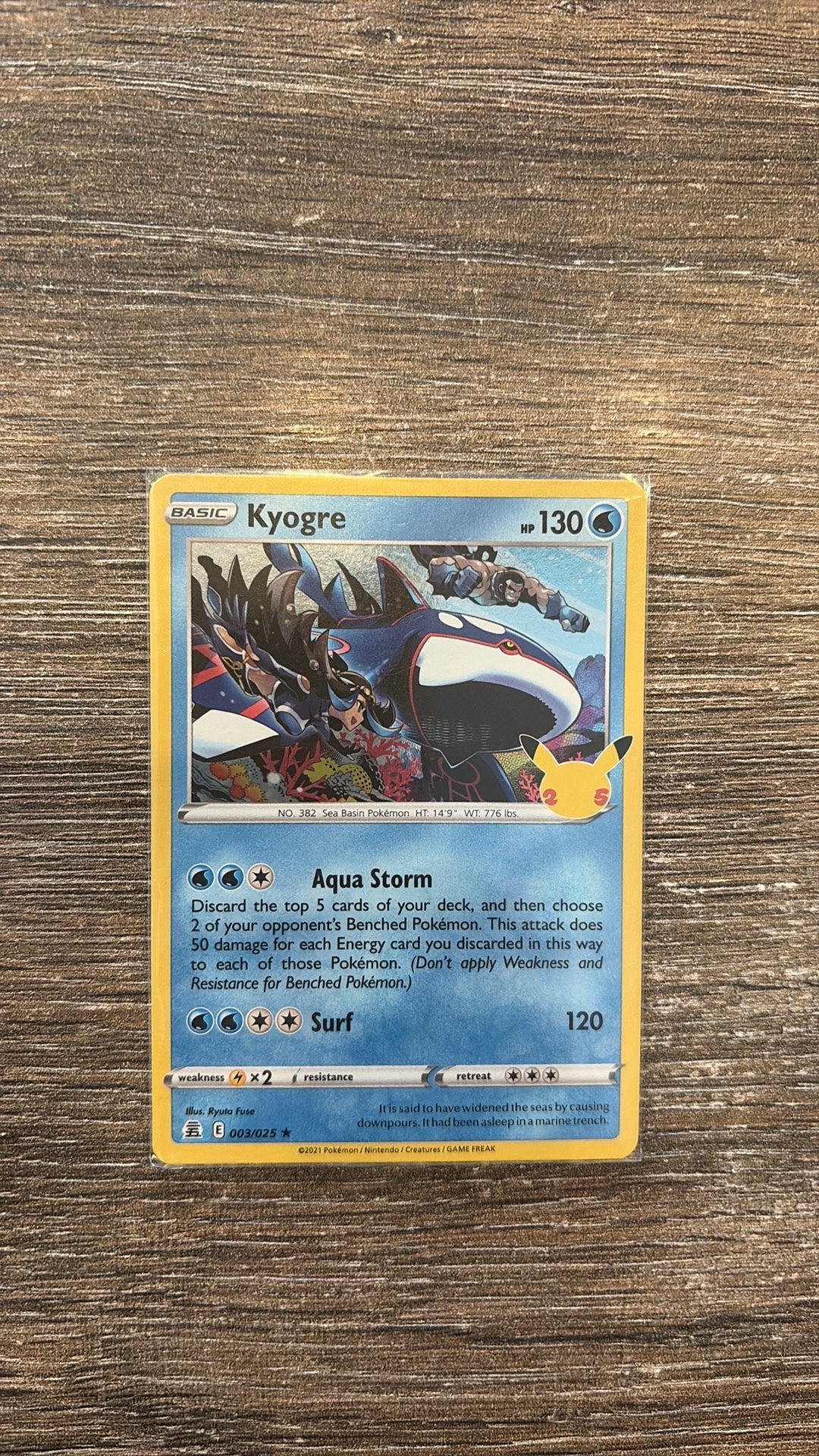 CEL Kyogre 003/025 holo, Ophalen of Verzenden, Zo goed als nieuw
