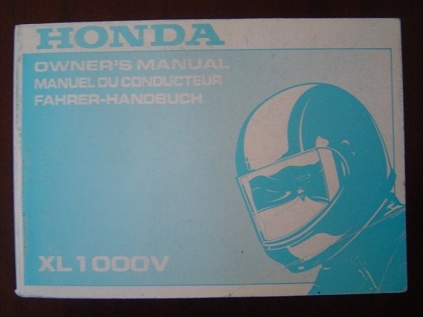 Honda XL1000V 1998 motorcycle owner's manual XL 1000 V, Motoren, Ophalen of Verzenden, Honda