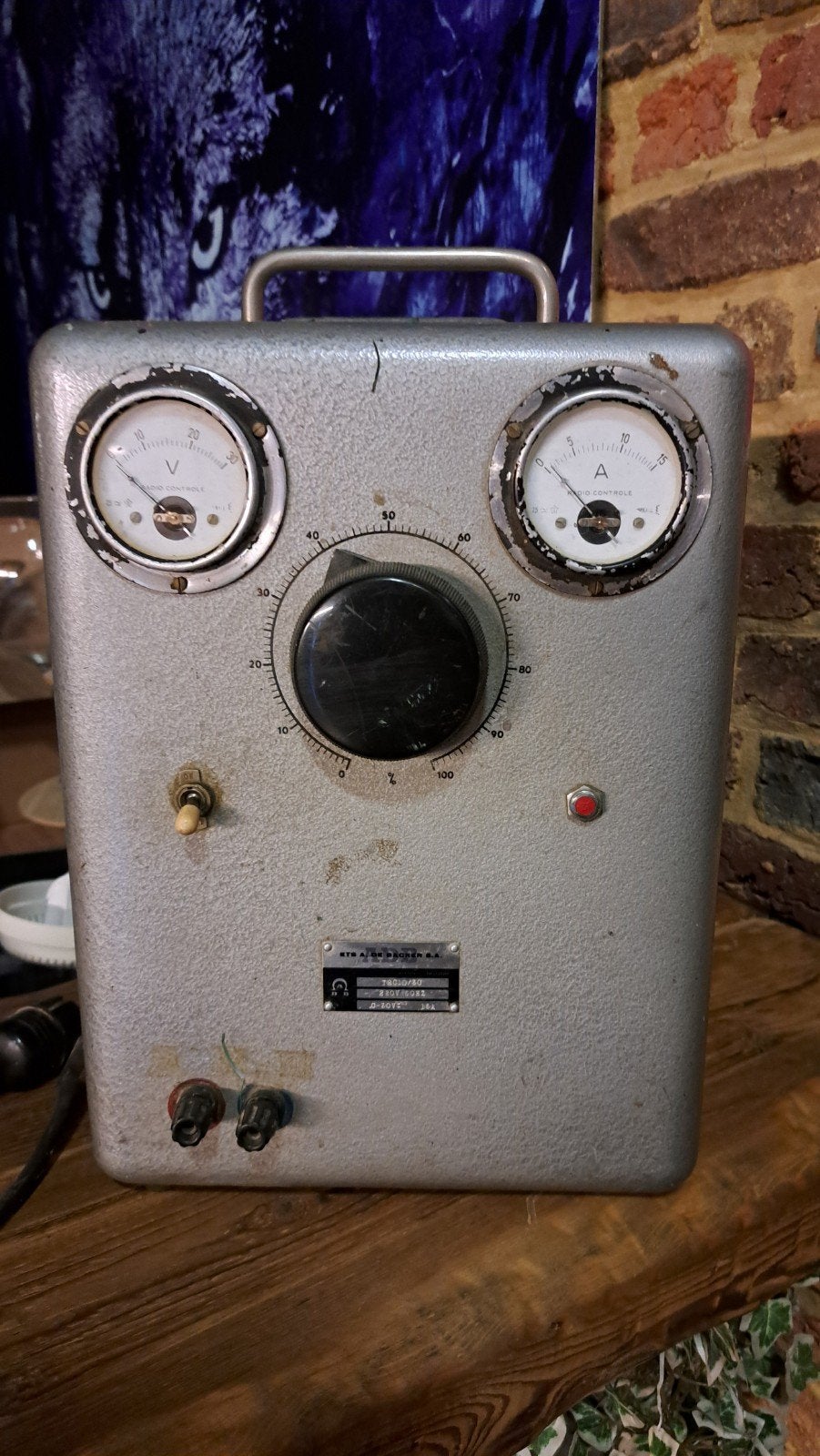 Vintage Stroomvoorziening/Variac met Meters, Ophalen of Verzenden