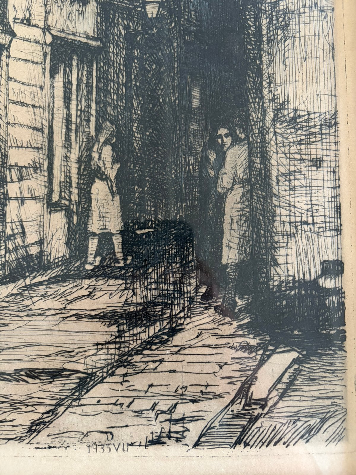 Rotterdam stadsgezicht Albert Neuhuys, Ets, Stadsgezicht, 65 cm, 28 cm