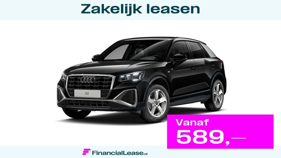 Audi Q2 35 TFSI S Edition | Automaat | Sportstoelen | Bekled, 4 cilinders, 150 pk, Leder en Stof, Zwart