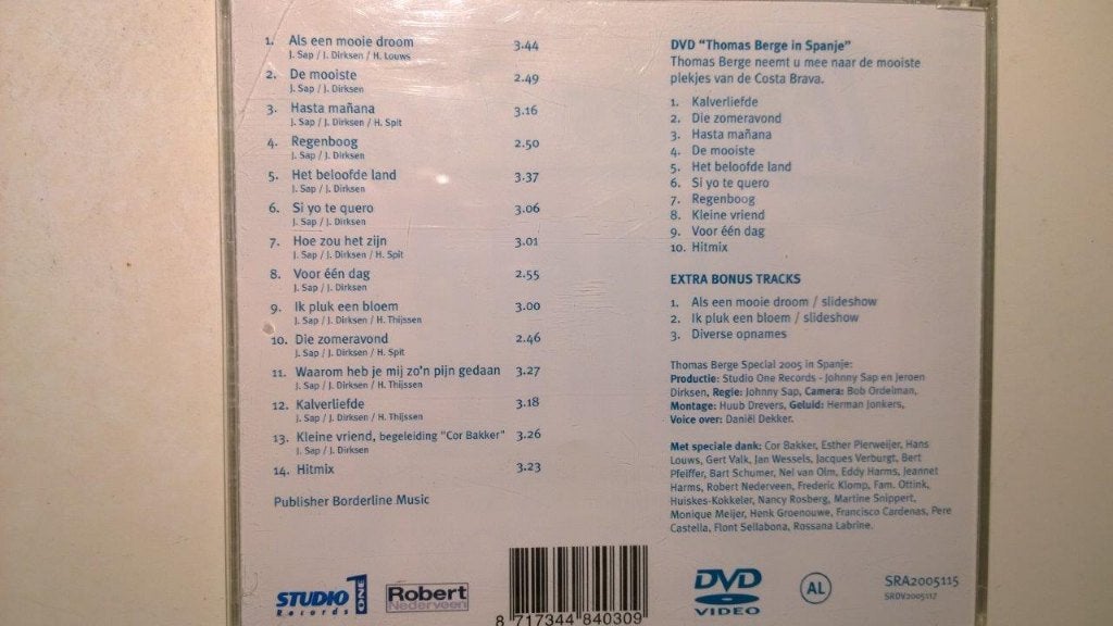Thomas Berge - De Mooiste (CD + DVD), Ophalen of Verzenden, Zo goed als nieuw, Pop