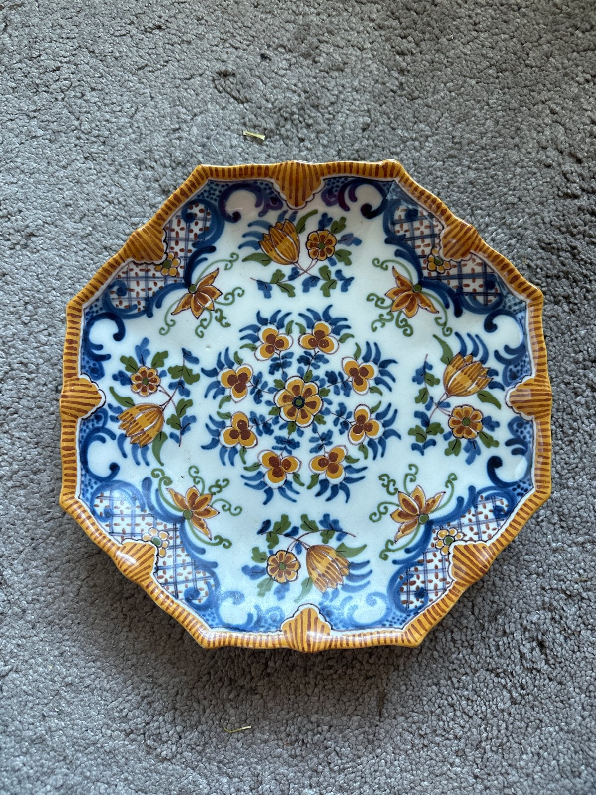 Antiek Makkum Tichelaar Delfts Blauw Bordje, Ophalen