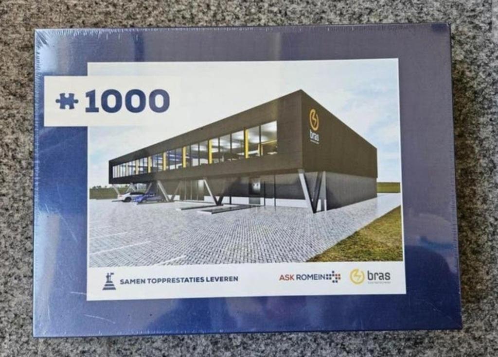 Nieuwe 1000-stukjes puzzel van Bras/Ask Romein gebouw, Ophalen, 500 t/m 1500 stukjes, Nieuw, Legpuzzel