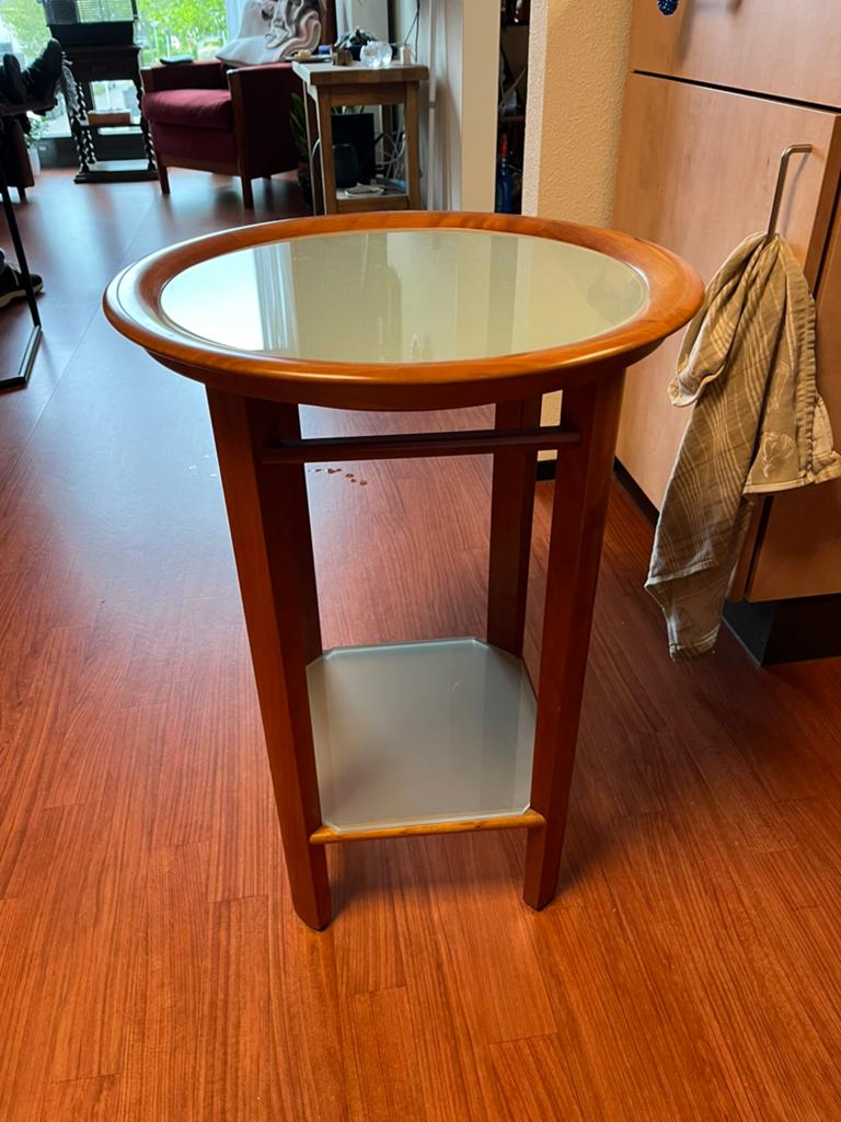 Giorgetti bijzettafel, Ophalen, Minder dan 55 cm, Gebruikt, Rond