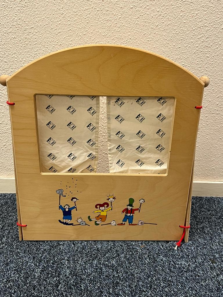 Houten Poppenkast Jan Bibian, Kinderen en Baby's, Speelgoed | Poppenhuizen, Ophalen of Verzenden, Zo goed als nieuw