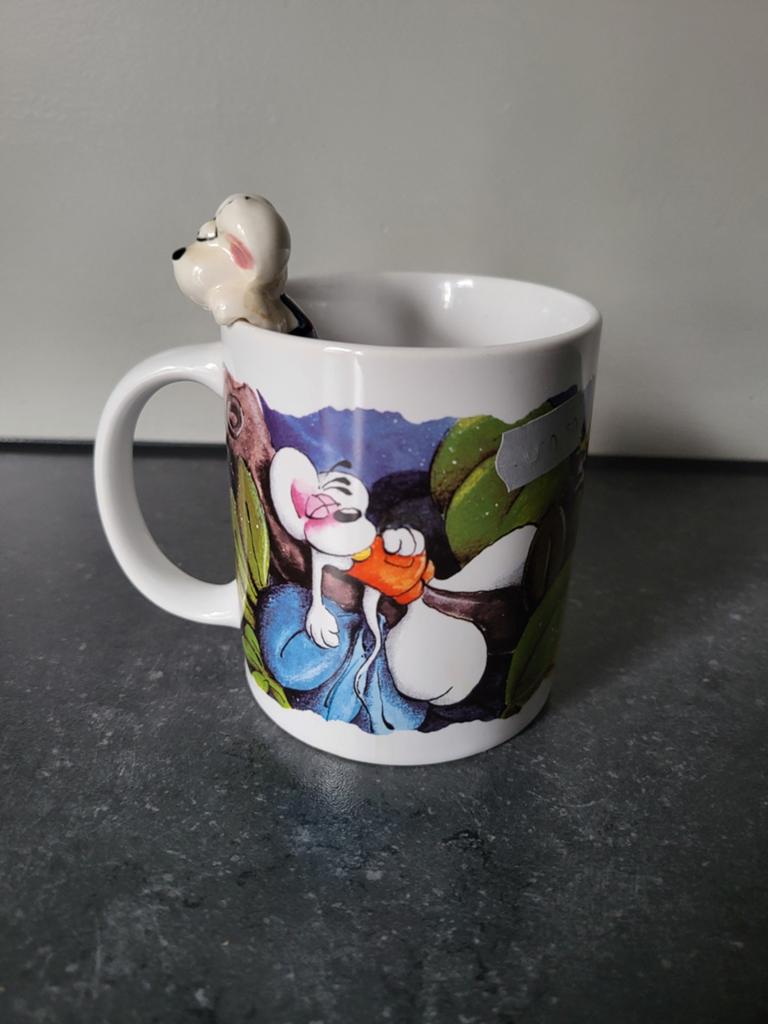Diddl mok met Diddlina figuur, Verzamelen, Diddl, Ophalen of Verzenden, Diddlina, Gebruikt, Servies