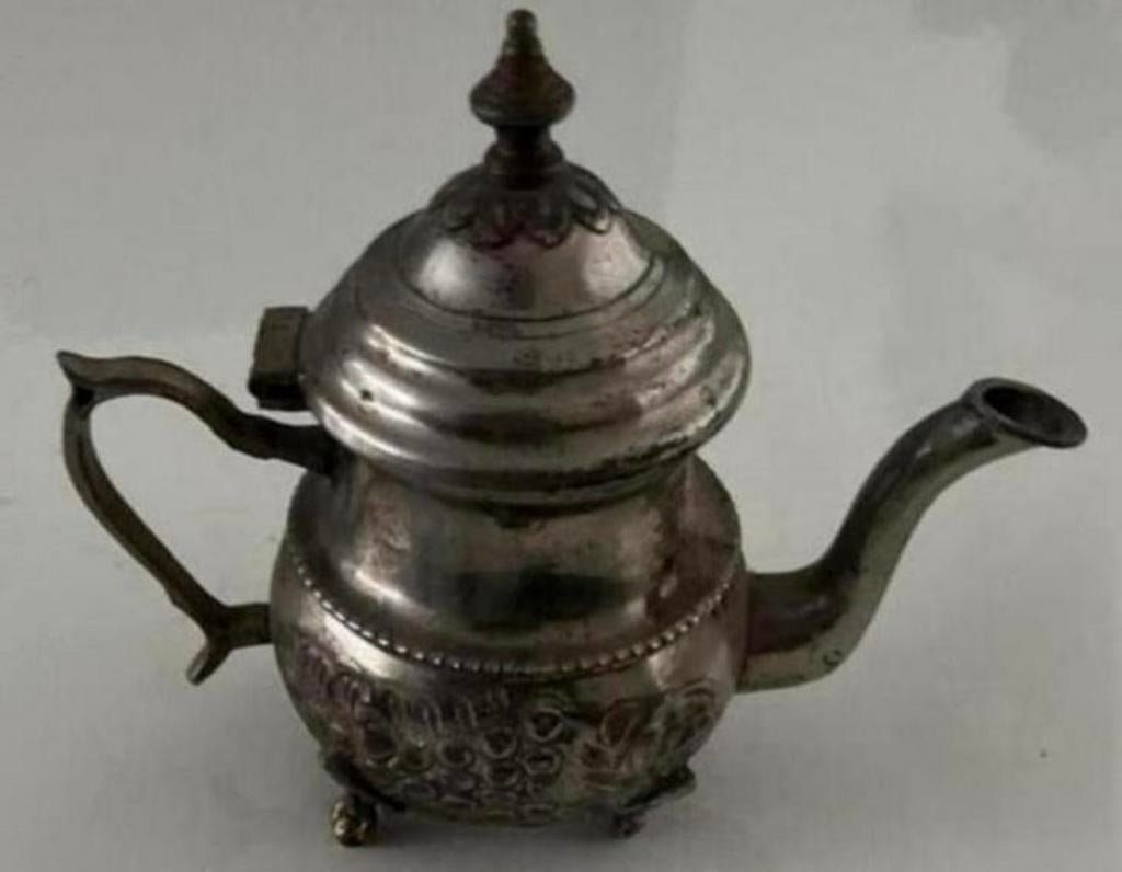 Antieke tinnen theepot - Stijlvol en decoratief, Antiek en Kunst, Antiek | Tin, Ophalen of Verzenden