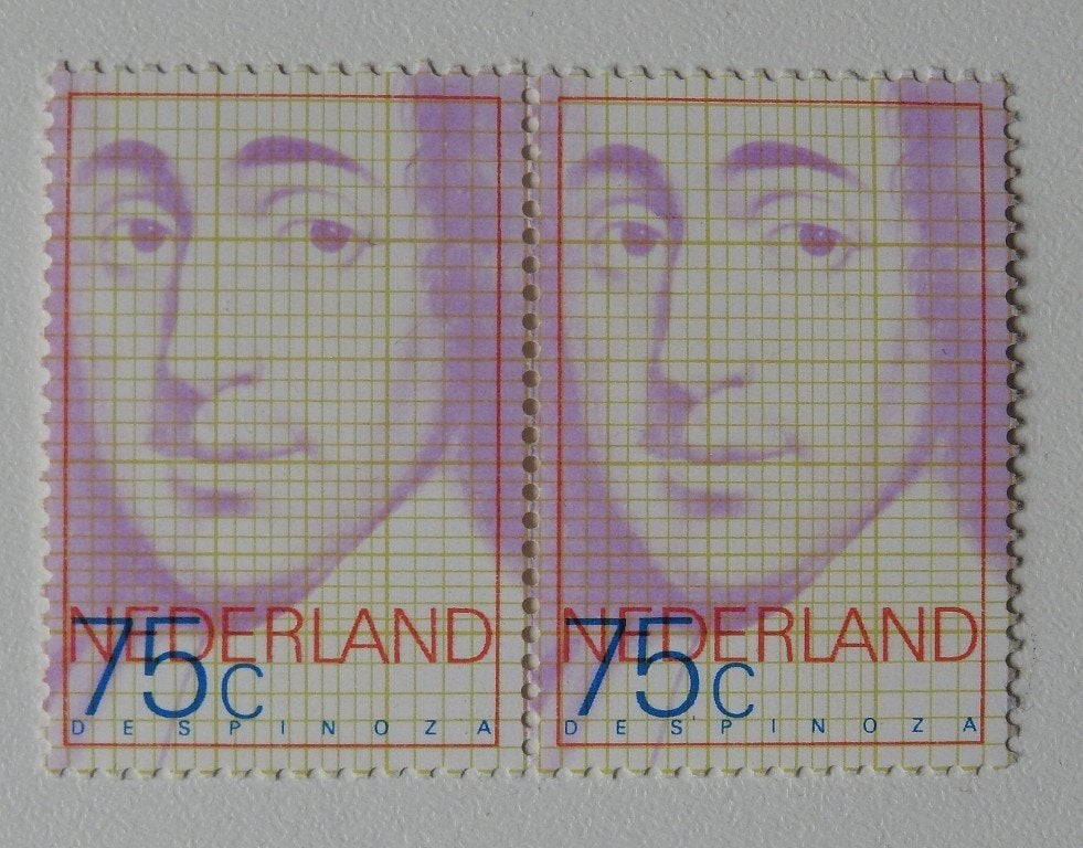 2 postzegels Spinoza 1977, Verzenden, Na 1940, Postfris