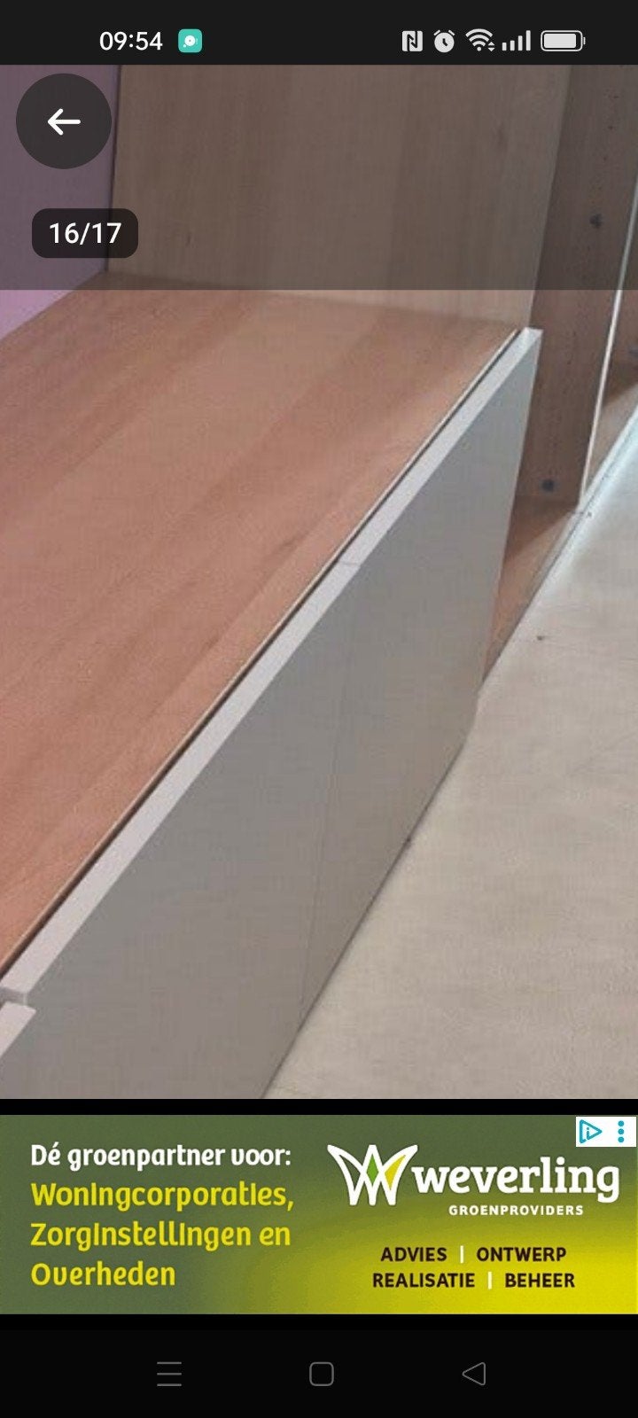 IKEA Besta TV-meubel wit gelazuurd eikeneffect, Ophalen, Gebruikt, 100 tot 150 cm, Minder dan 100 cm