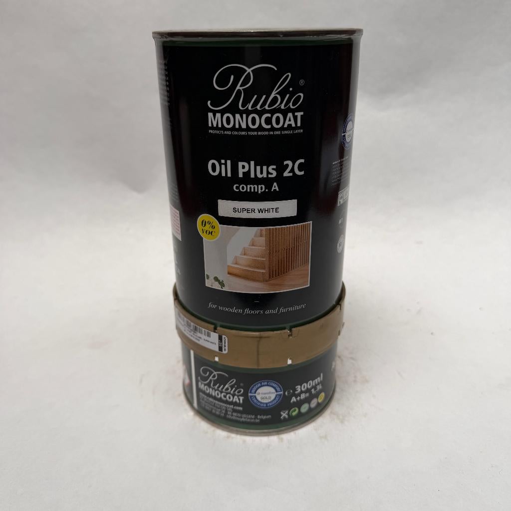 Rubio Monocoat 2C Oil Hout Olie Lak Super White 1.3L