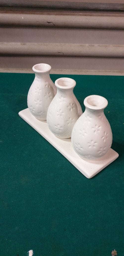 vaasjes wit aardewerk, Ophalen of Verzenden