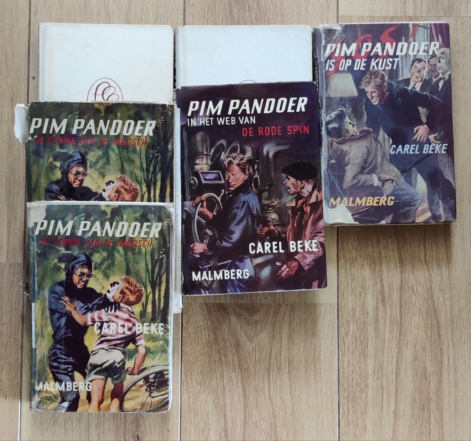 6 oude Pim Pandoer jeugdboeken, Ophalen of Verzenden, Gelezen, Fictie