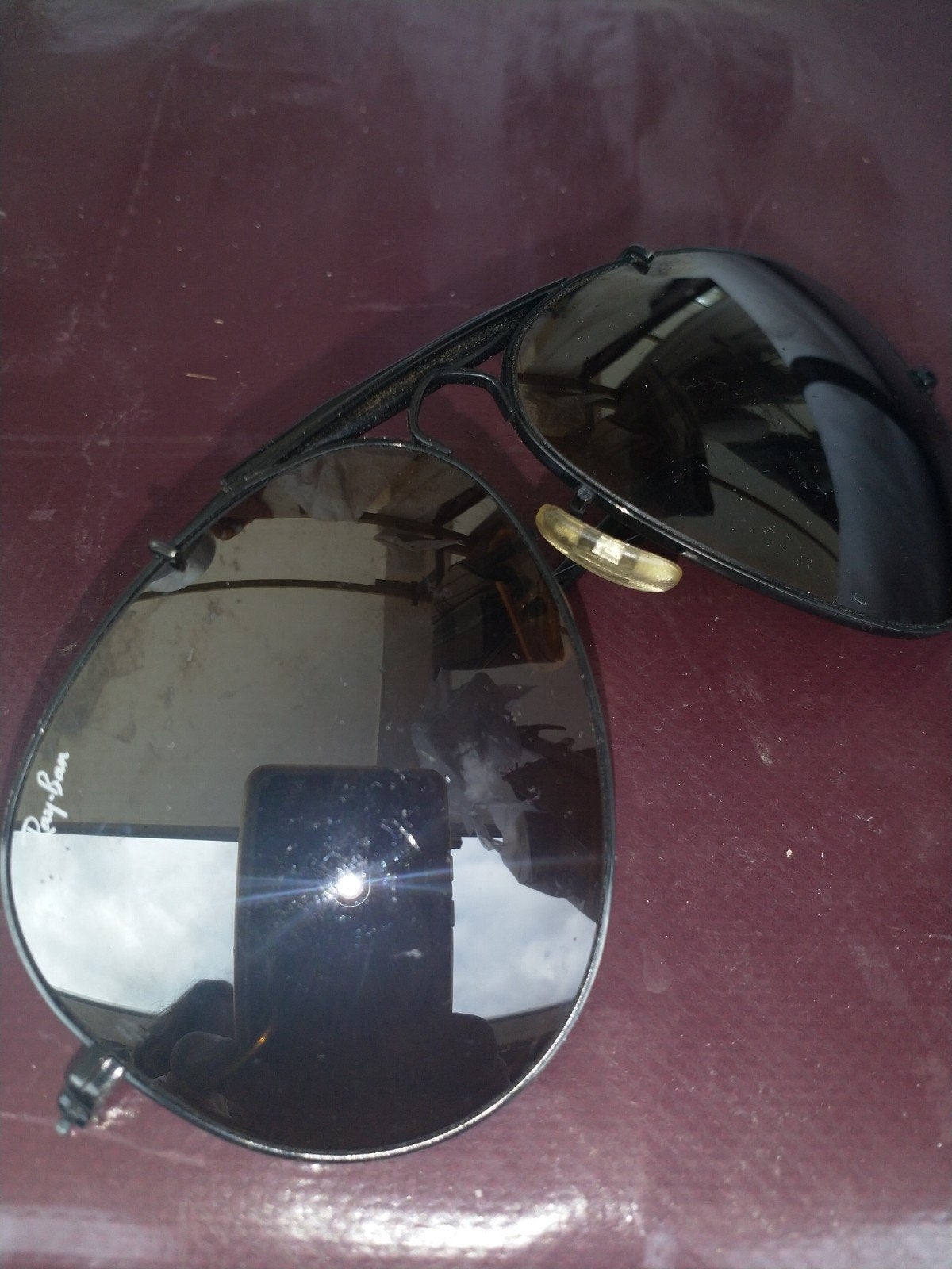 Ray-Ban Aviator Bausch & Lomb Zonnebril, Sieraden, Tassen en Uiterlijk, Gebruikt, Zonnebril, Zwart, Ophalen of Verzenden