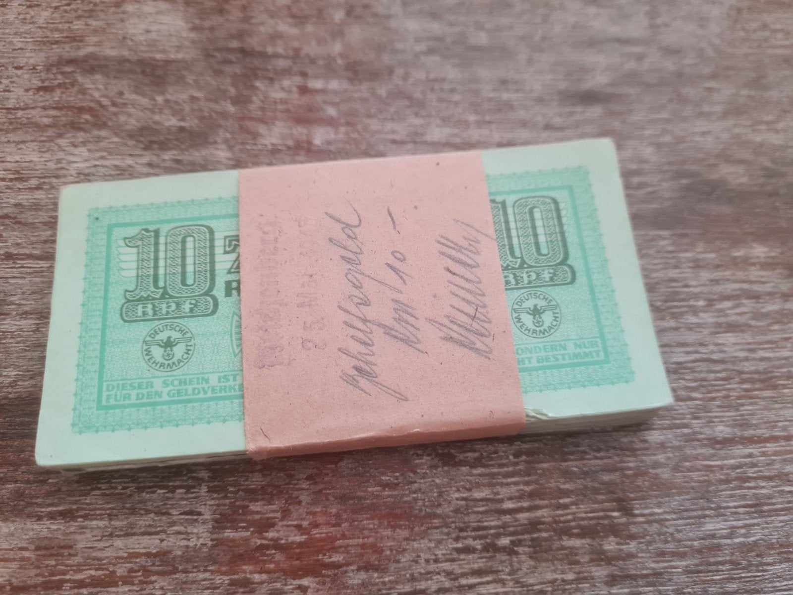 Bundel 100x 10 pfennig Wehrmacht Tweede Wereldoorlog, Ophalen of Verzenden, Duitsland