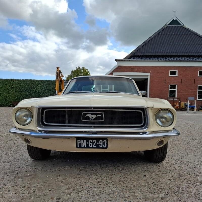 Oldtimer personenauto, Ford, Mustang, 1968, Automaat, Overige carrosserieën, Wit, Bedrijf