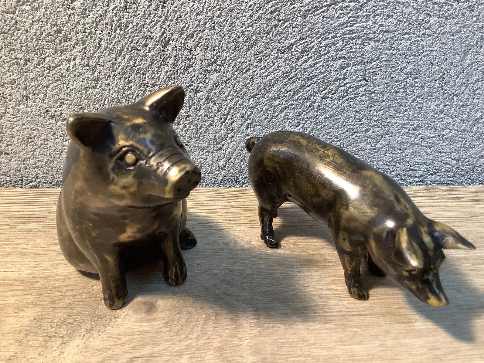 Bronzen varkens, Verzamelen, Ophalen of Verzenden, Gebruikt, Dier