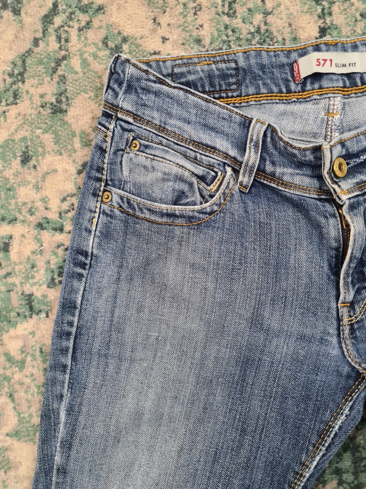 Levi’s 571 slim fit W30 L34 Dames Tulsi3034 Blauw Low-rise, Blauw, Ophalen of Verzenden, W30 - W32 (confectie 38/40), Gedragen