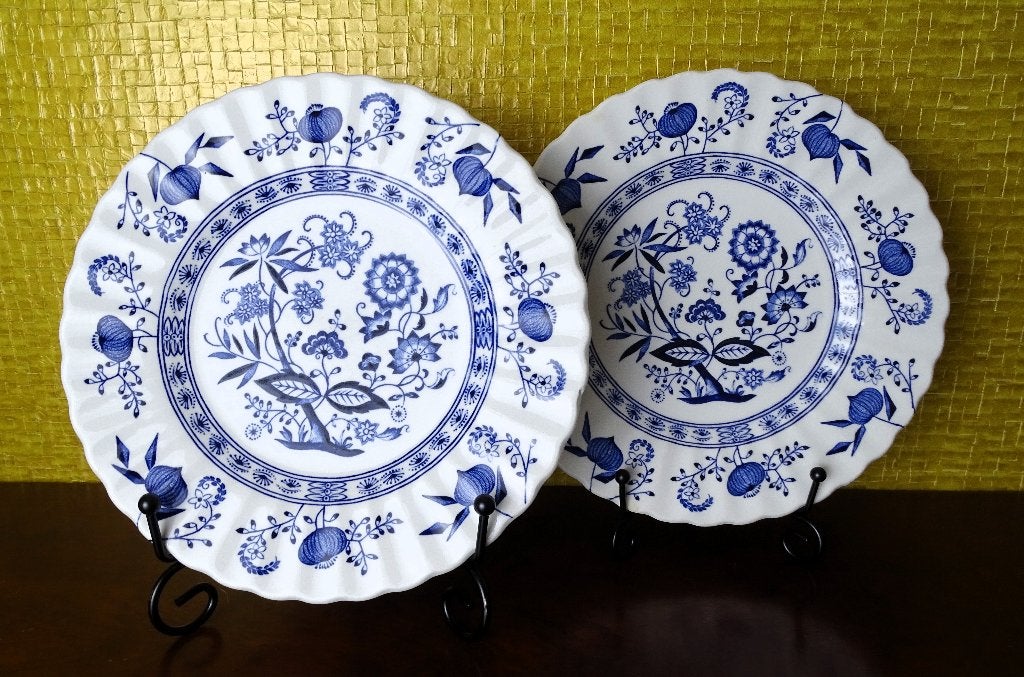 Ontbijtborden J & G Classic Meakin Blue Nordic, 2 stuks, Gebruikt, Ophalen of Verzenden, Bord(en), Overige stijlen