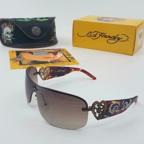 Zonnebril Ed Hardy EHS-031 75-14-120 Tortoise - Skunk Black, Overige merken, Zonnebril, Overige kleuren, Nieuw