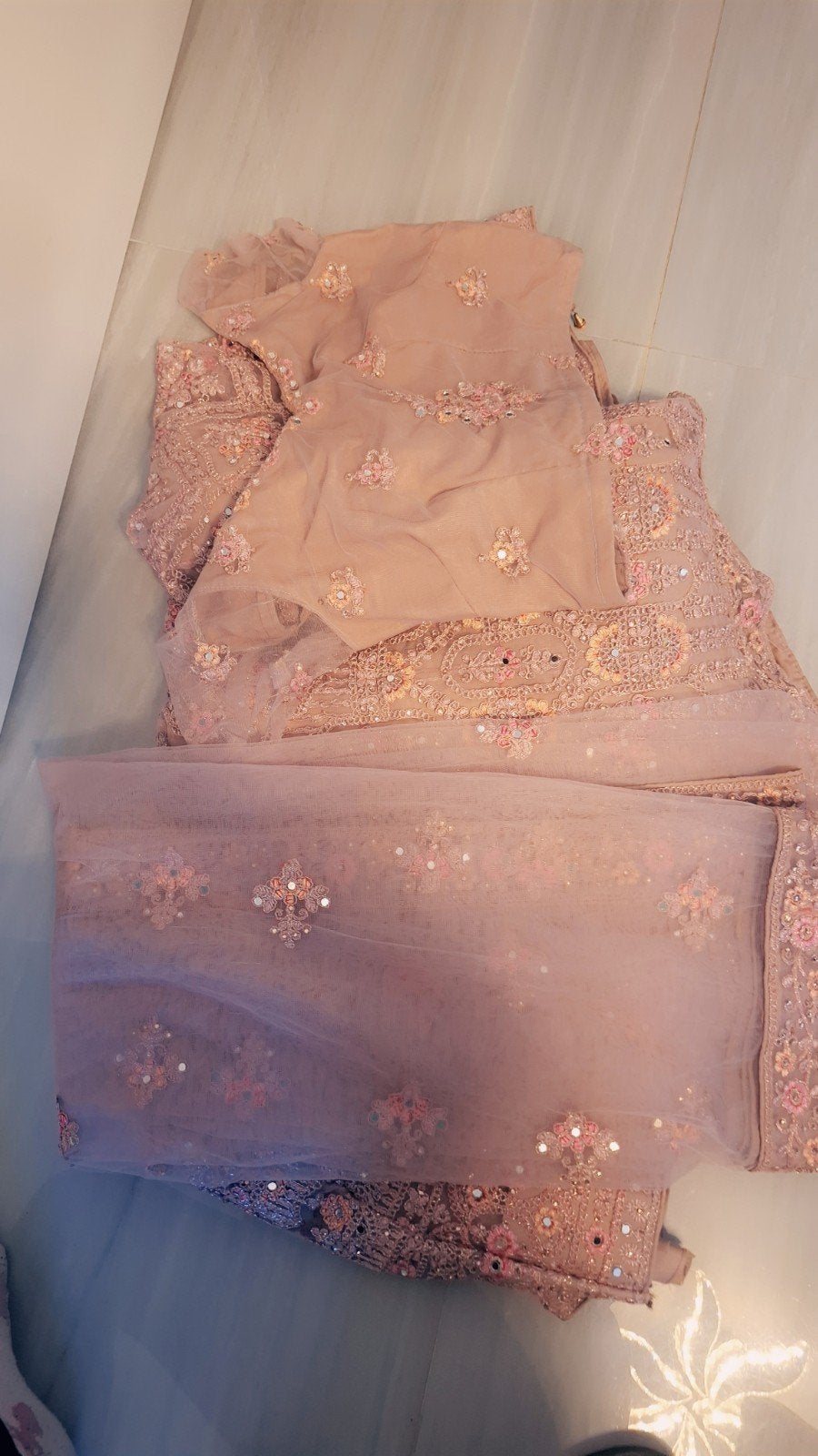 Indiase Lengha Lila Kleur Maat 40/42, Ophalen of Verzenden