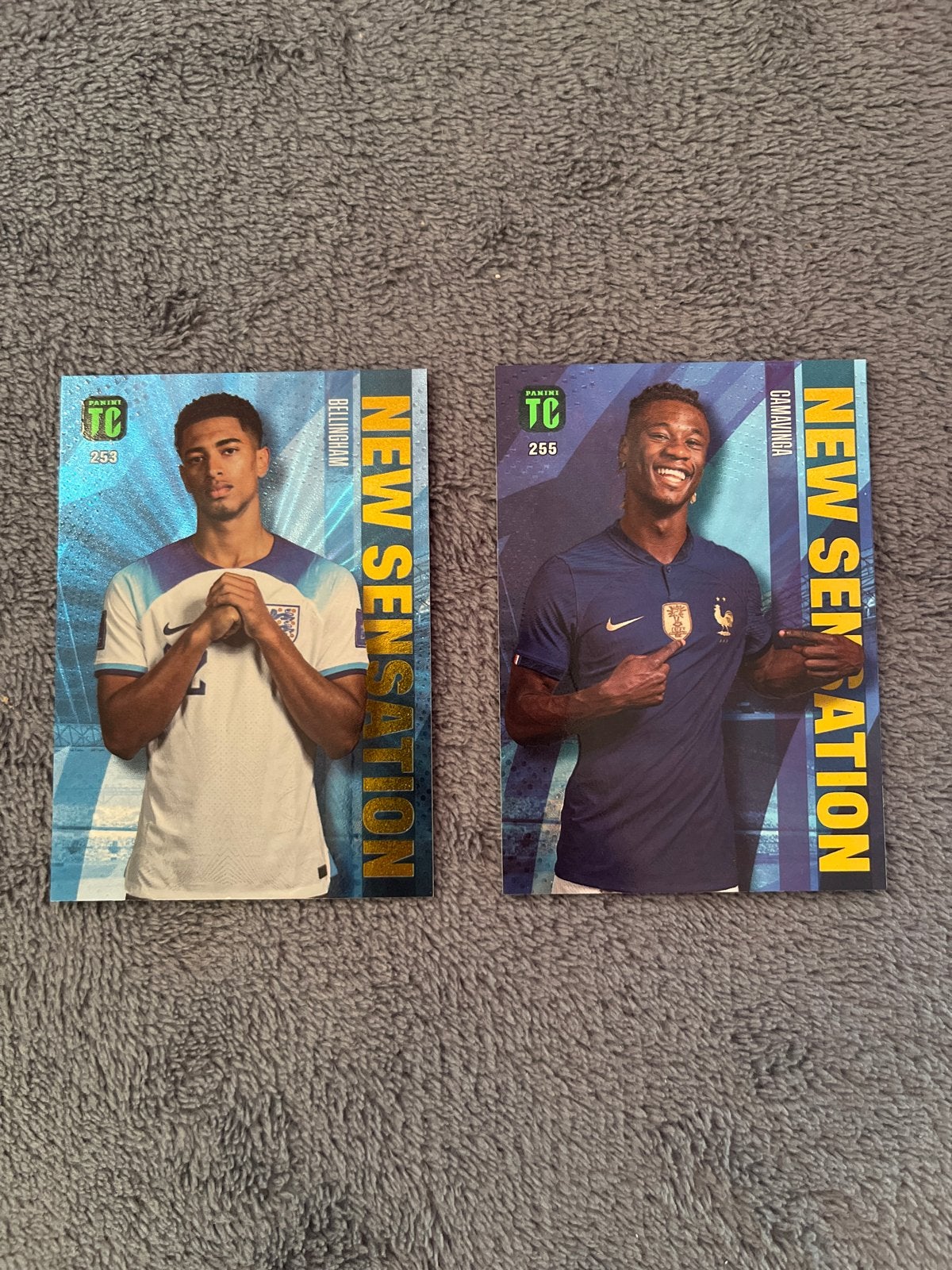 Panini Top Class 2023 New Sensation Bellingham & Camavinga, Ophalen of Verzenden, Zo goed als nieuw, Buitenlandse clubs, Spelerskaart