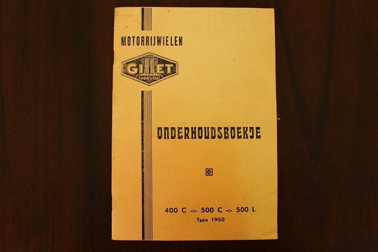 Gillet 400 500 1950 motorfiets onderhouds boekje, Motoren, Ophalen of Verzenden, Yamaha