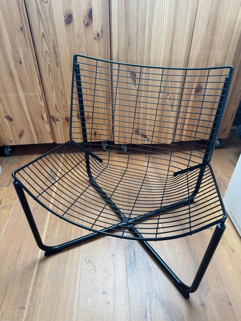 IKEA Järpen draadstoel (ontwerp van Niels Gammelgaard), Ophalen, Gebruikt, Zwart, Metaal