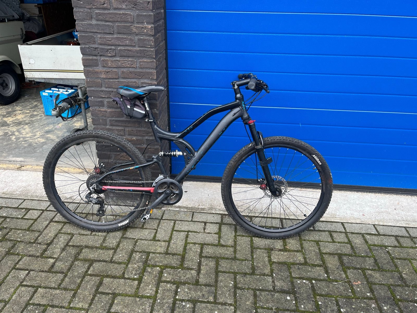 Mountainbike Full Suspension, Gebruikt, Schijfrem, 53 tot 57 cm, Ophalen