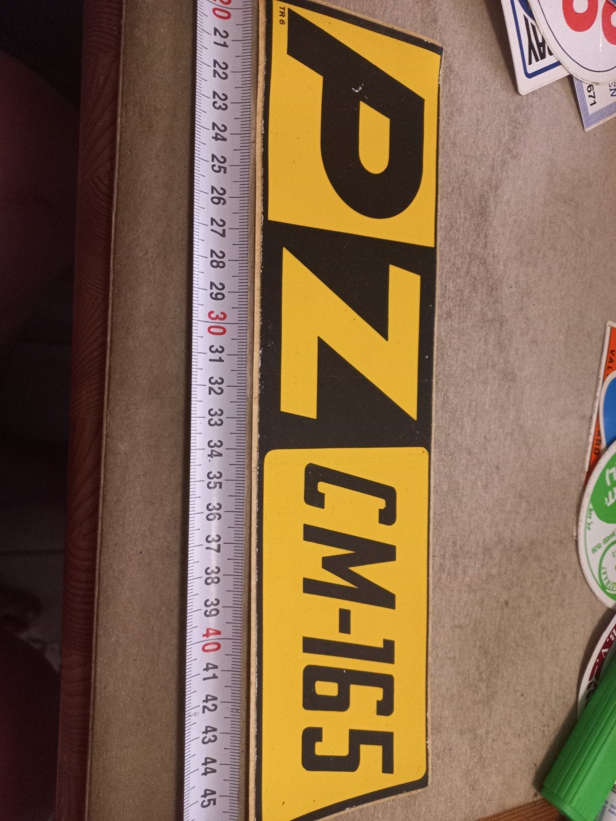 Vintage  Sticker PZ CM-165, Ophalen of Verzenden, Gebruikt