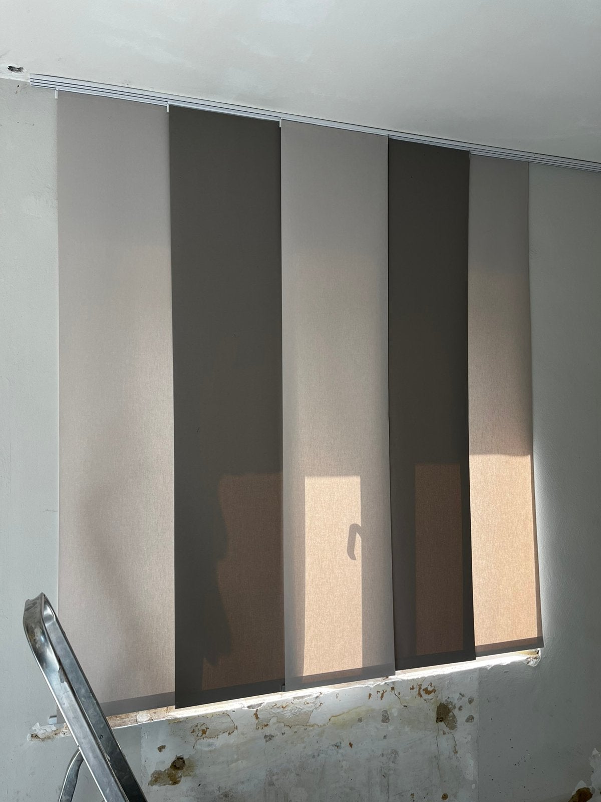 Raamdecoratie - paneelgordijnen, Ophalen, Zo goed als nieuw, Beige