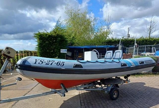 RIB Novurania MX 480 met 15 pk 4 takt of 40 pk incl trailer, Ophalen, Minder dan 70 pk, 3 tot 6 meter, Buitenboordmotor