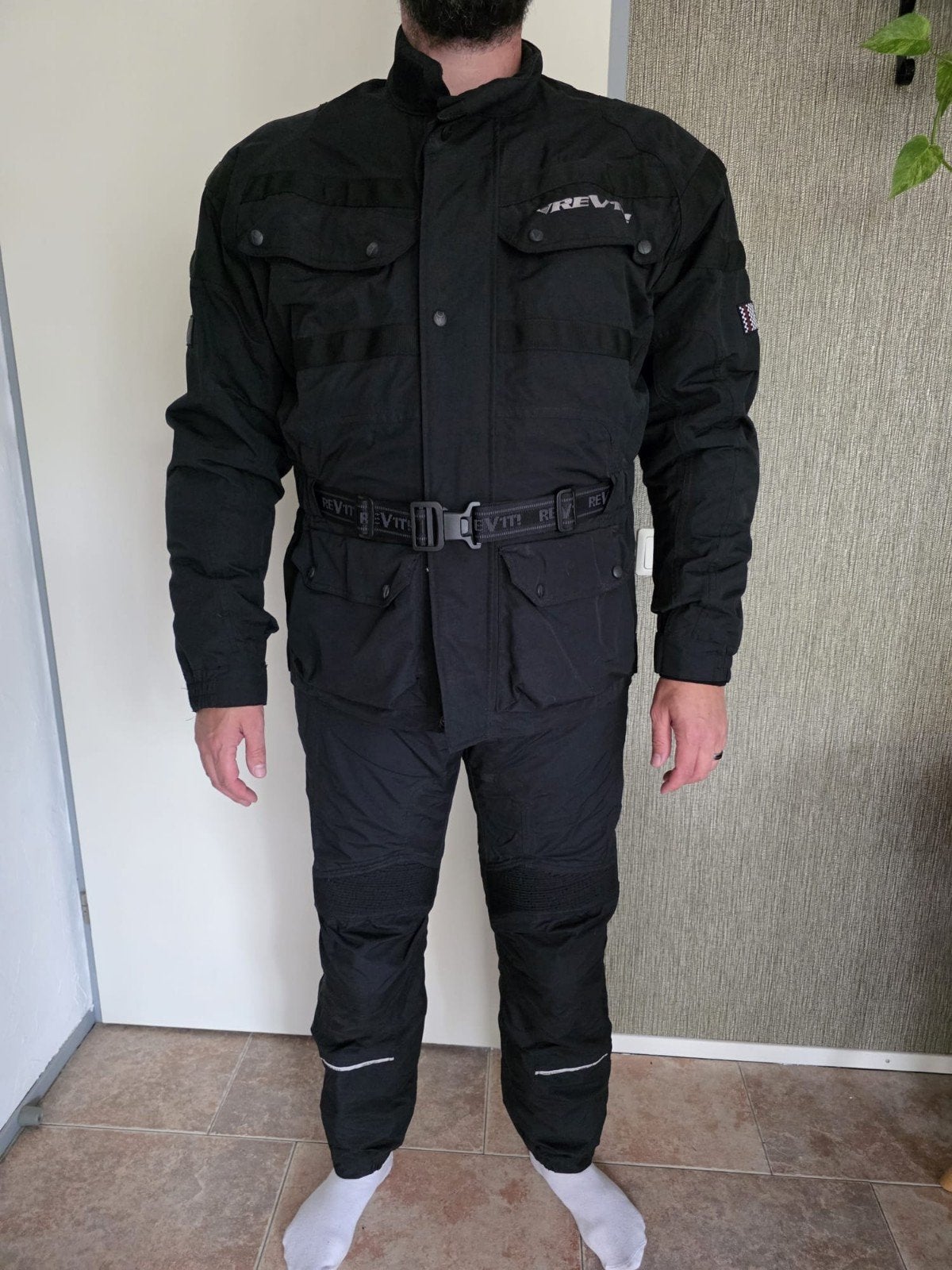 REV'IT! Motorpak (Jas XXL, Broek XL) - Zwart Textiel, Motoren, Revit REV’IT, Ophalen of Verzenden, Tweedehands, Heren