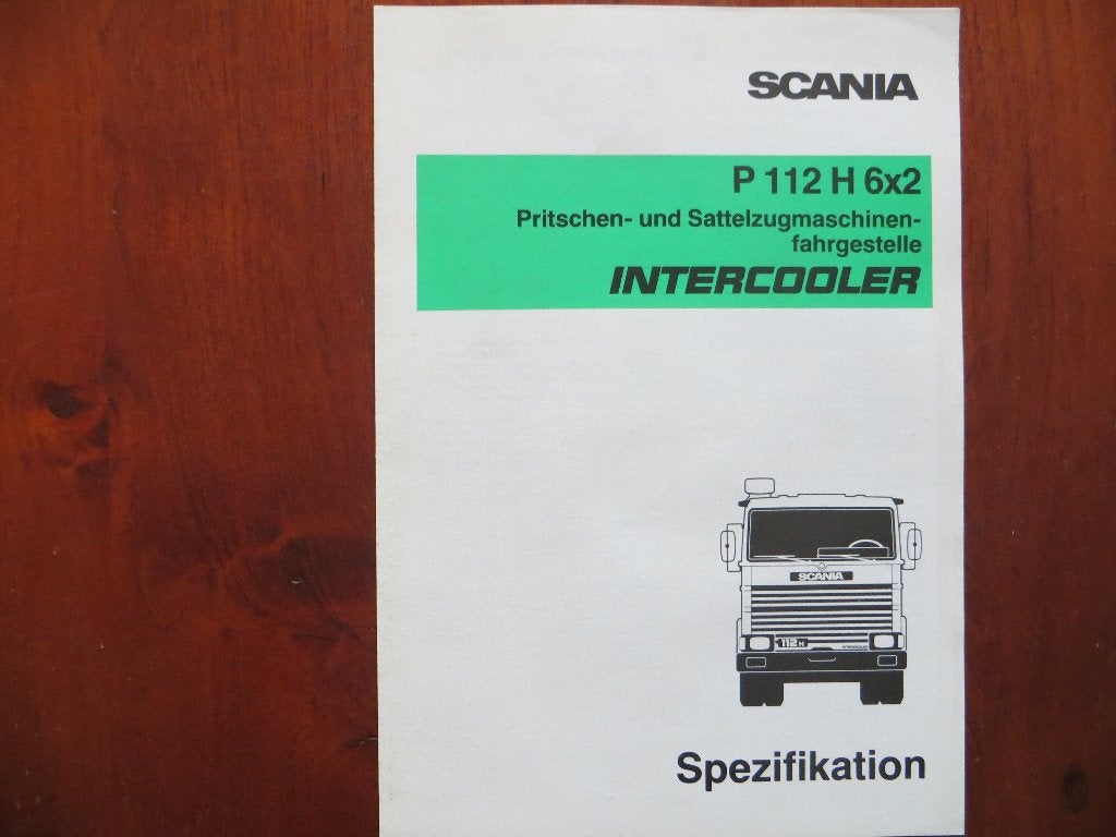 Scania P 112 H 6x2 Spezifikation (juli 1985), Ophalen of Verzenden, Nieuw, Overige merken