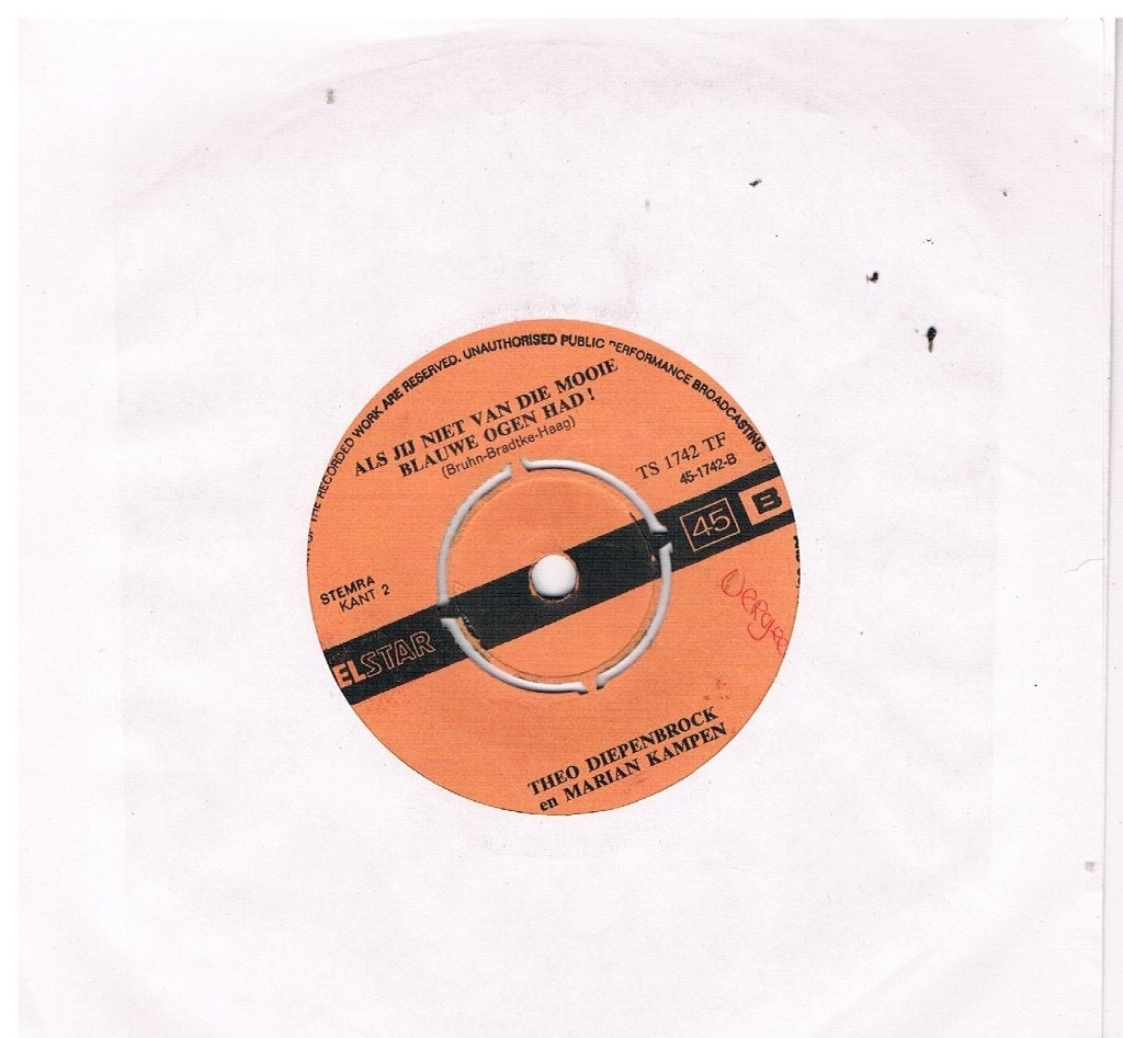 Theo Diepenbrock en Marian van Kampen telstar 1742, Ophalen of Verzenden, Gebruikt, 12 inch, Levenslied of Smartlap