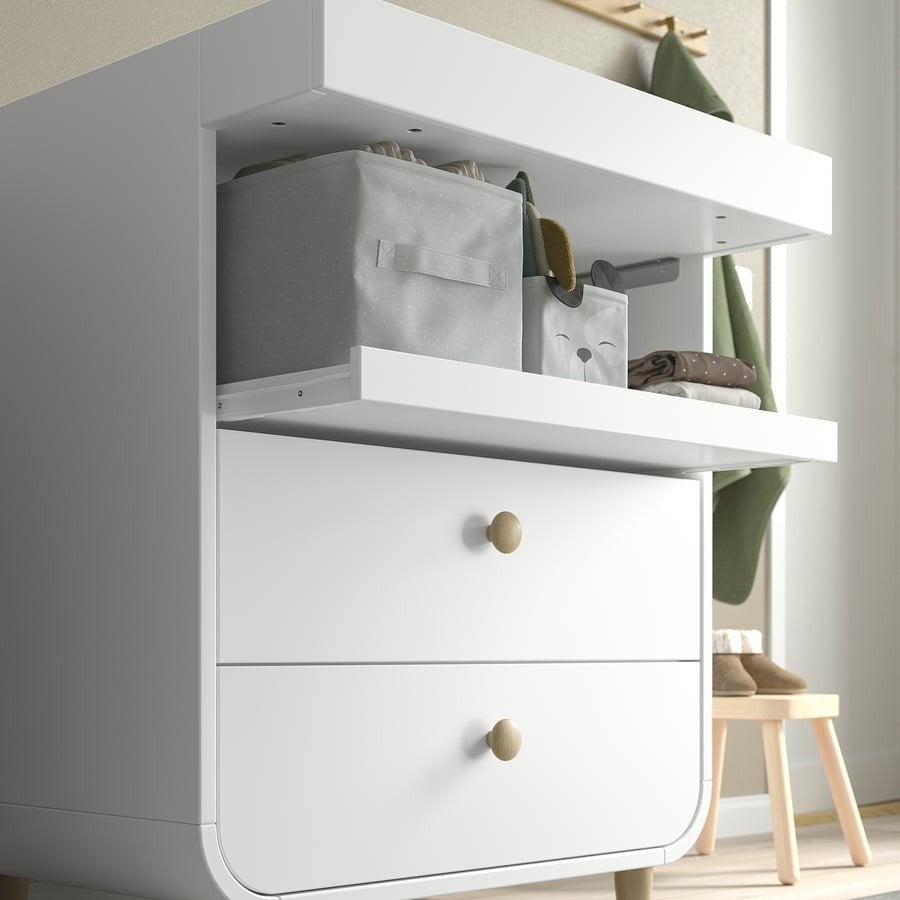 IKEA MYLLRA Commode met lades, wit, Ophalen, Gebruikt, 50 tot 70 cm, 90 tot 105 cm