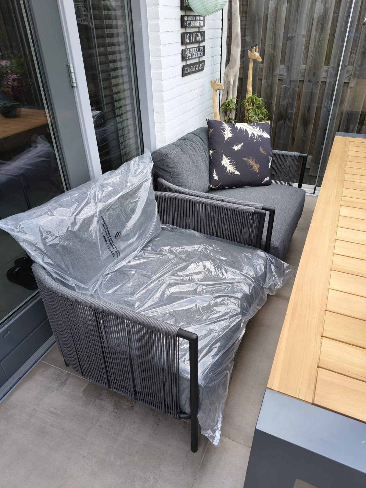 2 Borek Yoi Umi lounge fauteuil (zgan), Tuin en Terras, Aluminium, Zo goed als nieuw, Loungeset, Stoel